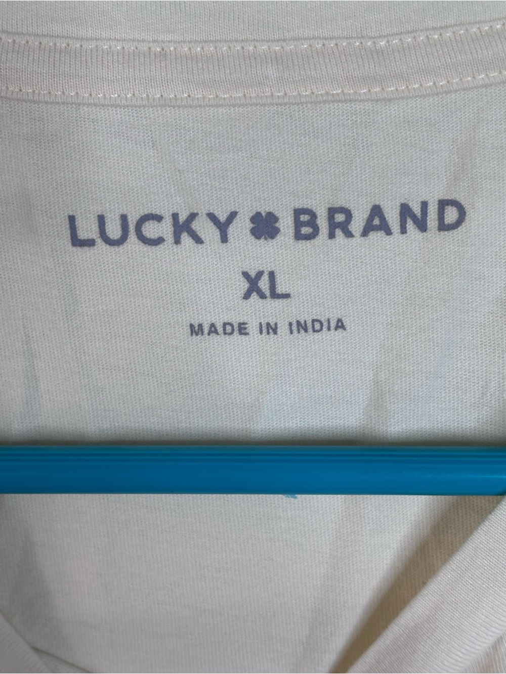 Lucky Brand Cream Graphic Tee with Floral Embroidered Print XL - Picture 2 of 7